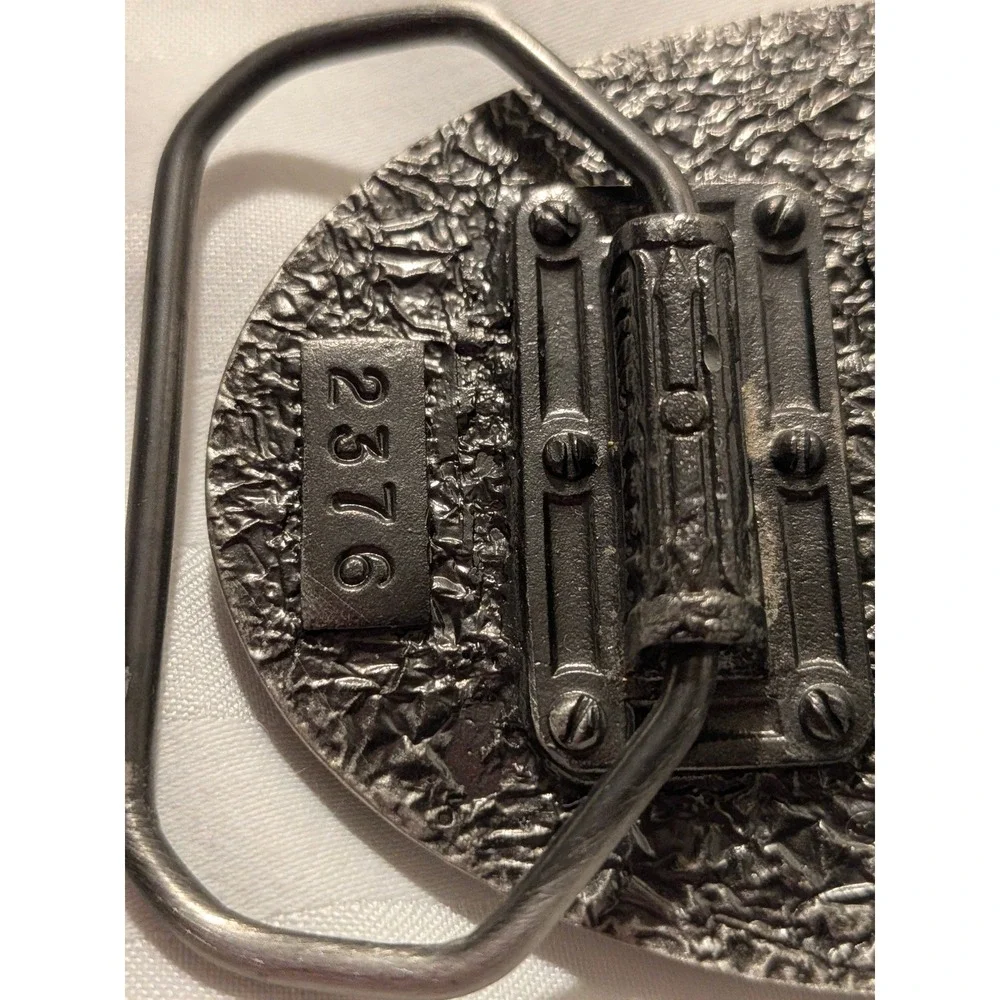 Vintage GAP Belt Buckle Air Force Academy USA 90s Collegiate Pewter Oval Buckle